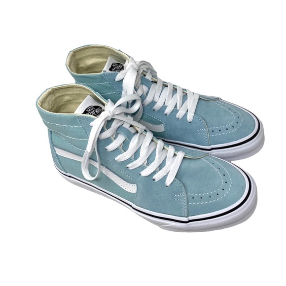 VANS Sk8-Hi Tapered Sneakers Women's Suede Blue Canvas Shoes Casual VN0A5KRUH7O - Picture 3 of 9